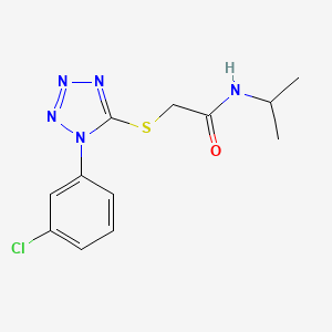 molecular formula C12H14ClN5OS B5549908 2-{[1-(3-chlorophenyl)-1H-tetrazol-5-yl]thio}-N-isopropylacetamide 