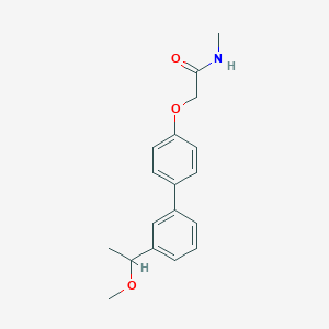 molecular formula C18H21NO3 B5549911 2-{[3'-(1-methoxyethyl)biphenyl-4-yl]oxy}-N-methylacetamide 