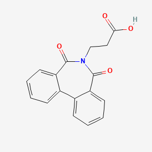 molecular formula C17H13NO4 B5549971 3-(5,7-dioxo-5,7-dihydro-6H-dibenzo[c,e]azepin-6-yl)propanoic acid 