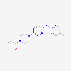 molecular formula C18H24N6O B5549987 6-(4-异丁酰-1-哌嗪基)-N-(5-甲基-2-吡啶基)-3-哒嗪胺 