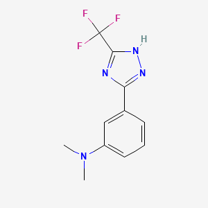 N,N-dimethyl-3-[5-(trifluoromethyl)-1H-1,2,4-triazol-3-yl]aniline