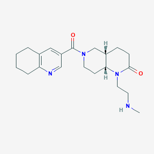 molecular formula C21H30N4O2 B5550004 (4aS*,8aR*)-1-[2-(甲基氨基)乙基]-6-(5,6,7,8-四氢喹啉-3-基羰基)八氢-1,6-萘啶-2(1H)-酮 