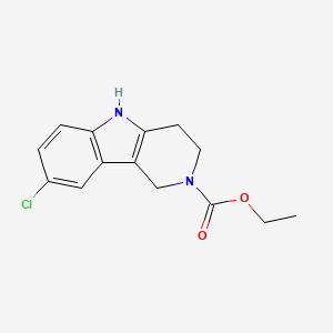 molecular formula C14H15ClN2O2 B5550020 8-氯-1,3,4,5-四氢-2H-吡啶并[4,3-b]吲哚-2-羧酸乙酯 