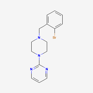molecular formula C15H17BrN4 B5550046 2-[4-(2-bromobenzyl)-1-piperazinyl]pyrimidine 