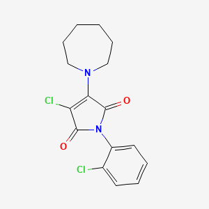 molecular formula C16H16Cl2N2O2 B5550050 3-(1-azepanyl)-4-chloro-1-(2-chlorophenyl)-1H-pyrrole-2,5-dione 