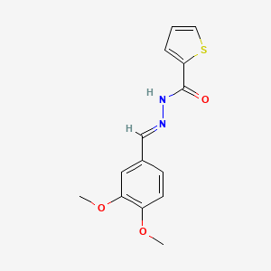 molecular formula C14H14N2O3S B5550092 N'-(3,4-dimethoxybenzylidene)-2-thiophenecarbohydrazide 