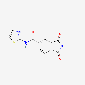 molecular formula C16H15N3O3S B5550140 2-tert-butyl-1,3-dioxo-N-1,3-thiazol-2-yl-5-isoindolinecarboxamide 