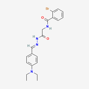 molecular formula C20H23BrN4O2 B5550170 2-bromo-N-(2-{2-[4-(diethylamino)benzylidene]hydrazino}-2-oxoethyl)benzamide 
