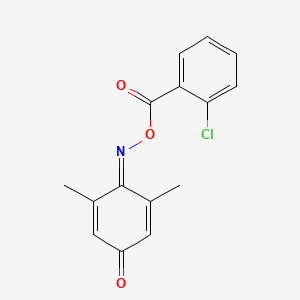 molecular formula C15H12ClNO3 B5550176 2,6-dimethylbenzo-1,4-quinone 1-[O-(2-chlorobenzoyl)oxime] 