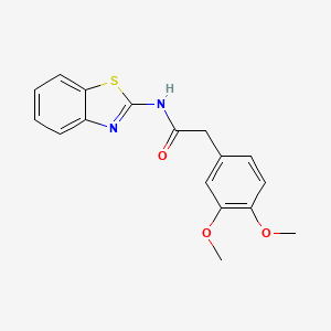 molecular formula C17H16N2O3S B5550216 N-1,3-benzothiazol-2-yl-2-(3,4-dimethoxyphenyl)acetamide 