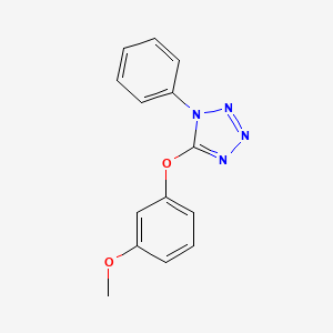 molecular formula C14H12N4O2 B5550221 5-(3-methoxyphenoxy)-1-phenyl-1H-tetrazole 