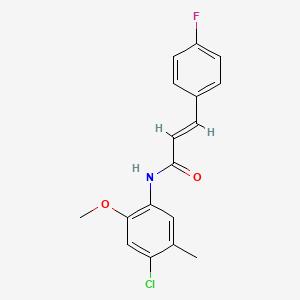 N-(4-chloro-2-methoxy-5-methylphenyl)-3-(4-fluorophenyl)acrylamide