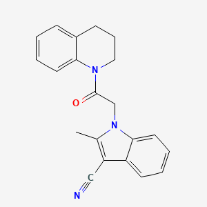 molecular formula C21H19N3O B5550245 1-[2-(3,4-二氢-1(2H)-喹啉基)-2-氧代乙基]-2-甲基-1H-吲哚-3-腈 