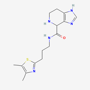 molecular formula C15H21N5OS B5550250 N-[3-(4,5-dimethyl-1,3-thiazol-2-yl)propyl]-4,5,6,7-tetrahydro-1H-imidazo[4,5-c]pyridine-4-carboxamide dihydrochloride 