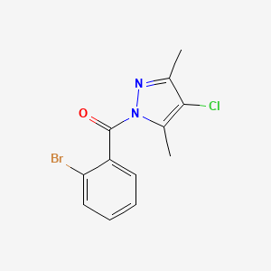 molecular formula C12H10BrClN2O B5550256 1-(2-bromobenzoyl)-4-chloro-3,5-dimethyl-1H-pyrazole CAS No. 5910-57-6