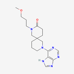 molecular formula C18H26N6O2 B5550290 2-(3-methoxypropyl)-8-(9H-purin-6-yl)-2,8-diazaspiro[5.5]undecan-3-one 