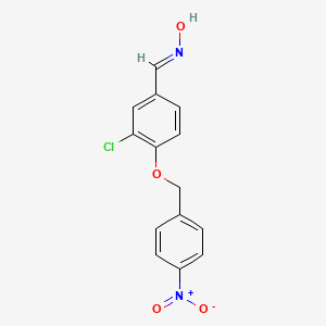 molecular formula C14H11ClN2O4 B5550320 3-氯-4-[(4-硝基苄基)氧基]苯甲醛肟 