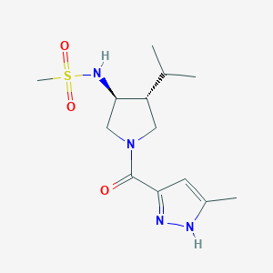N-{(3S*,4R*)-4-isopropyl-1-[(3-methyl-1H-pyrazol-5-yl)carbonyl]-3-pyrrolidinyl}methanesulfonamide