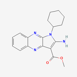 molecular formula C18H20N4O2 B5550351 methyl 2-amino-1-cyclohexyl-1H-pyrrolo[2,3-b]quinoxaline-3-carboxylate 