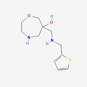 molecular formula C11H18N2O2S B5550359 6-{[(2-thienylmethyl)amino]methyl}-1,4-oxazepan-6-ol dihydrochloride 