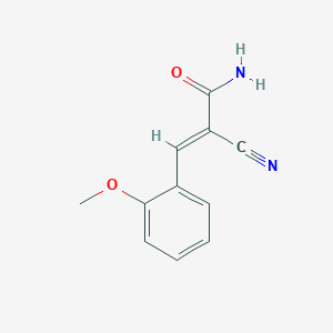 molecular formula C11H10N2O2 B5550365 2-cyano-3-(2-methoxyphenyl)acrylamide CAS No. 19310-61-3