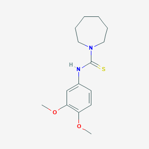 molecular formula C15H22N2O2S B5550409 N-(3,4-dimethoxyphenyl)-1-azepanecarbothioamide 