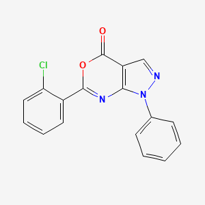 molecular formula C17H10ClN3O2 B5550421 6-(2-chlorophenyl)-1-phenylpyrazolo[3,4-d][1,3]oxazin-4(1H)-one CAS No. 138187-98-1
