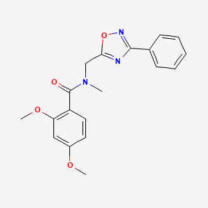 molecular formula C19H19N3O4 B5550432 2,4-dimethoxy-N-methyl-N-[(3-phenyl-1,2,4-oxadiazol-5-yl)methyl]benzamide 