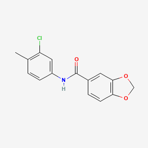 molecular formula C15H12ClNO3 B5550442 N-(3-chloro-4-methylphenyl)-1,3-benzodioxole-5-carboxamide 