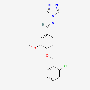N-{4-[(2-chlorobenzyl)oxy]-3-methoxybenzylidene}-4H-1,2,4-triazol-4-amine