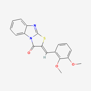 molecular formula C18H14N2O3S B5550486 2-(2,3-dimethoxybenzylidene)[1,3]thiazolo[3,2-a]benzimidazol-3(2H)-one 