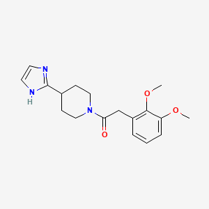 molecular formula C18H23N3O3 B5550495 1-[(2,3-dimethoxyphenyl)acetyl]-4-(1H-imidazol-2-yl)piperidine 
