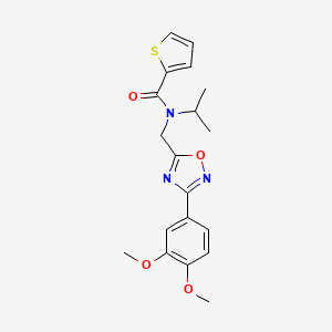 molecular formula C19H21N3O4S B5550499 N-{[3-(3,4-dimethoxyphenyl)-1,2,4-oxadiazol-5-yl]methyl}-N-isopropyl-2-thiophenecarboxamide 