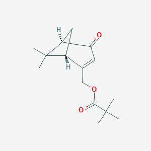 molecular formula C15H22O3 B055505 [(1S,5R)-6,6-dimethyl-4-oxo-2-bicyclo[3.1.1]hept-2-enyl]methyl 2,2-dimethylpropanoate CAS No. 113473-32-8