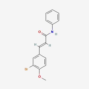 molecular formula C16H14BrNO2 B5550510 3-(3-溴-4-甲氧基苯基)-N-苯基丙烯酰胺 