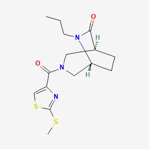 (1S*,5R*)-3-{[2-(methylthio)-1,3-thiazol-4-yl]carbonyl}-6-propyl-3,6-diazabicyclo[3.2.2]nonan-7-one