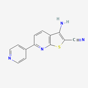 molecular formula C13H8N4S B5550527 3-amino-6-(4-pyridinyl)thieno[2,3-b]pyridine-2-carbonitrile 