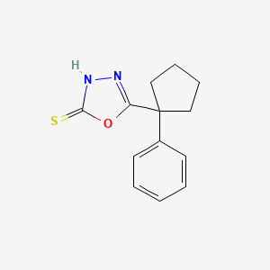 molecular formula C13H14N2OS B5550554 5-(1-phenylcyclopentyl)-1,3,4-oxadiazole-2-thiol 