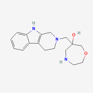 molecular formula C17H23N3O2 B5550571 6-(1,3,4,9-tetrahydro-2H-beta-carbolin-2-ylmethyl)-1,4-oxazepan-6-ol dihydrochloride 