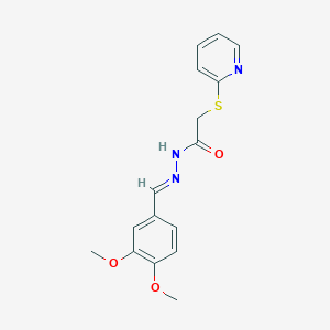 molecular formula C16H17N3O3S B5550579 N'-(3,4-二甲氧基亚苄基)-2-(2-吡啶硫基)乙酰肼 