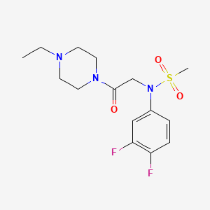 N-(3,4-difluorophenyl)-N-[2-(4-ethyl-1-piperazinyl)-2-oxoethyl]methanesulfonamide