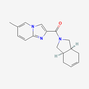 molecular formula C17H19N3O B5550695 2-[(3aR*,7aS*)-1,3,3a,4,7,7a-六氢-2H-异吲哚-2-基羰基]-6-甲基咪唑并[1,2-a]吡啶 