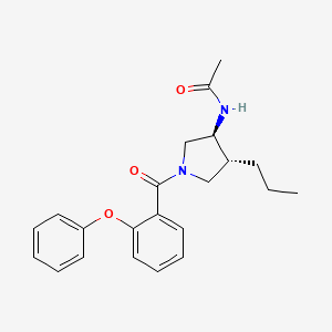 molecular formula C22H26N2O3 B5550702 N-[(3S*,4R*)-1-(2-phenoxybenzoyl)-4-propyl-3-pyrrolidinyl]acetamide 