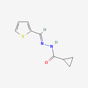 molecular formula C9H10N2OS B5550716 N'-(2-thienylmethylene)cyclopropanecarbohydrazide 