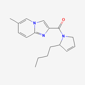 molecular formula C17H21N3O B5550741 2-[(2-butyl-2,5-dihydro-1H-pyrrol-1-yl)carbonyl]-6-methylimidazo[1,2-a]pyridine 