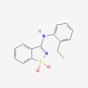 molecular formula C15H14N2O2S B5550798 N-(2-乙基苯基)-1,2-苯并异噻唑-3-胺 1,1-二氧化物 
