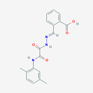 molecular formula C18H17N3O4 B5550813 2-{2-[[(2,5-二甲苯基)氨基](氧代)乙酰基]碳酰肼基}苯甲酸 