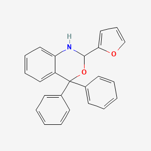 molecular formula C24H19NO2 B5550819 2-(2-呋喃基)-4,4-二苯基-1,4-二氢-2H-3,1-苯并恶嗪 CAS No. 93338-95-5