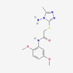 2-[(4-amino-5-methyl-4H-1,2,4-triazol-3-yl)sulfanyl]-N-(2,5-dimethoxyphenyl)acetamide