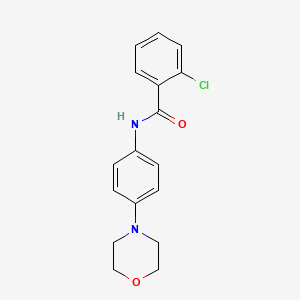 molecular formula C17H17ClN2O2 B5550858 2-chloro-N-[4-(4-morpholinyl)phenyl]benzamide 